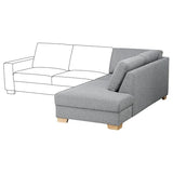 SÖRVALLEN corner section right, Lejde grey/black, 102x88x232 cm