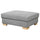 SÖRVALLEN Footstool with storage - Lejde grey/black ,