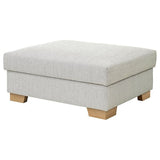 SÖRVALLEN footstool with storage, Viarp beige/brown, 105x84 cm