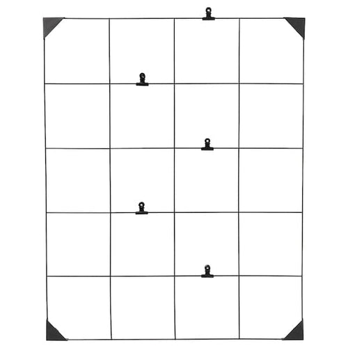 SÖSDALA - Memo board with clips, black, 60x75 cm