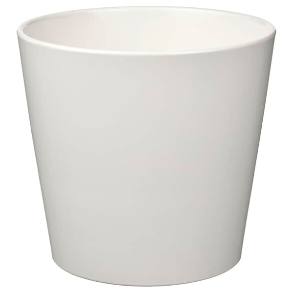 Ikea SOJABÖNA - Plant pot, white, 19 cm