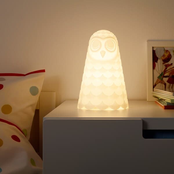 Ikea SOLBO LED table lamp - white/owl 23 cm , 23 cm