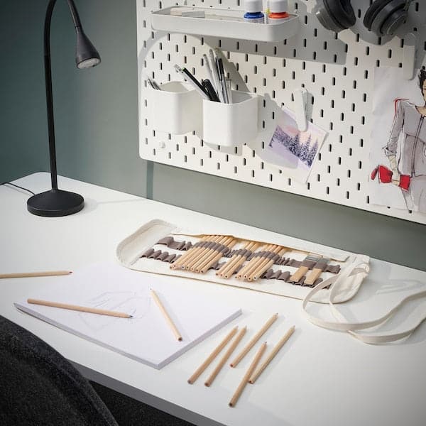 Ikea SOLFÅGEL - Roll-up pencil case, beige