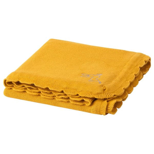 Ikea SOLGUL - Blanket, dark yellow, 70x90 cm