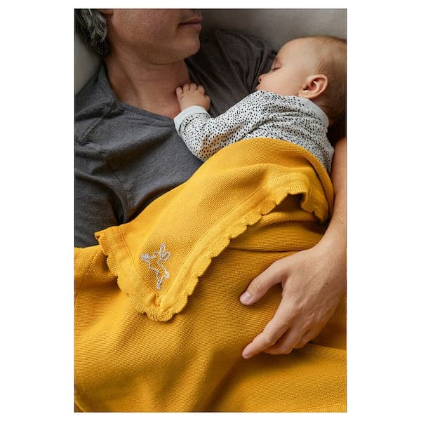 Ikea SOLGUL - Blanket, dark yellow, 70x90 cm