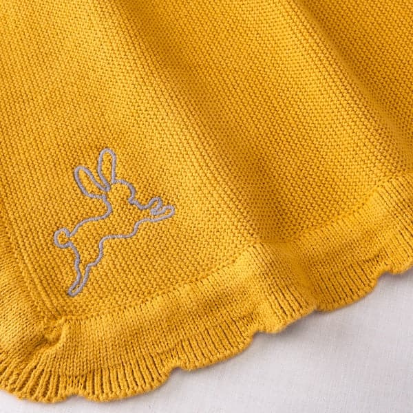 SOLGUL - Blanket, dark yellow, 70x90 cm - best price from Maltashopper.com 80421252