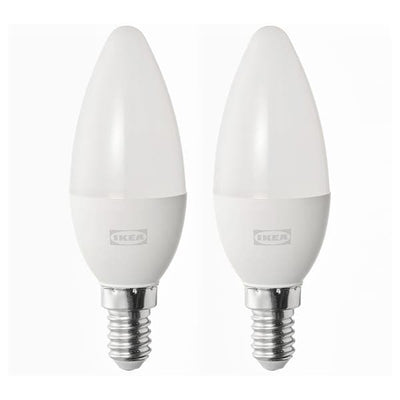 SOLHETTA - LED bulb E14 470 lumen, chandelier/opal white - best price from Maltashopper.com 00498735