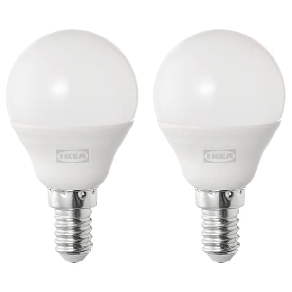 SOLHETTA - LED bulb E14 470 lumen, globe opal white - best price from Maltashopper.com 90498707
