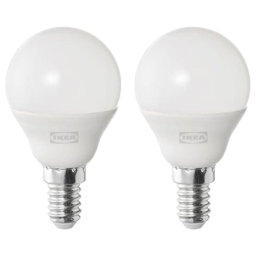 SOLHETTA - LED bulb E14 470 lumen, globe opal white, 4000 K