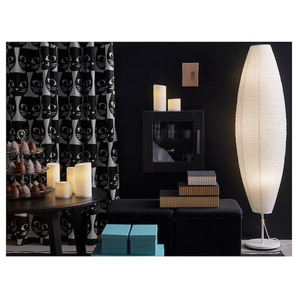 SOLLEFTEÅ Floor lamp - white oval , - best price from Maltashopper.com 40300110