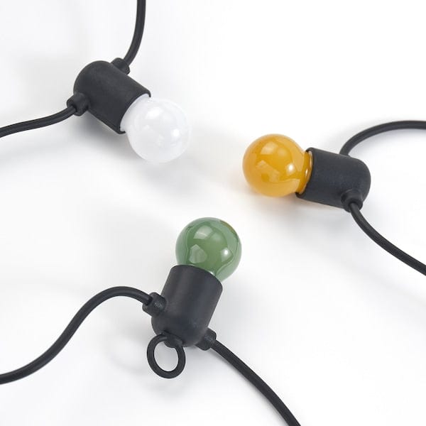 Ikea SOLVINDEN - LED lighting chain with 12 bulbs, battery-operated/outdoor multicolour