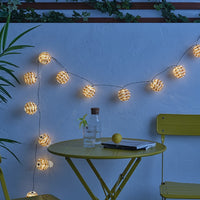 SOLVINDEN - LED lighting 12 lights, battery-operated outdoors/yellow waves - best price from Maltashopper.com 60570587
