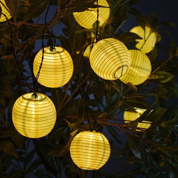 SOLVINDEN - LED lighting 12 lights, outdoor / batteries yellow - best price from Maltashopper.com 80570586
