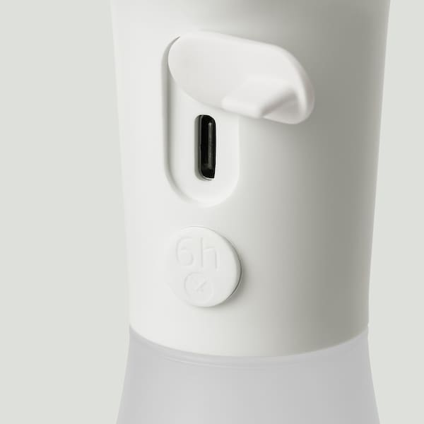 Ikea SOLVINDEN - LED table lamp, battery-operated outdoor/cone-shaped white, 26 cm