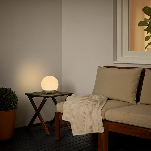 SOLVINDEN - LED solar powered floor lamp, outdoor/globe white - best price from Maltashopper.com 40513692