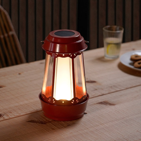 SOLVINDEN - Solar powered LED table lamp, home/red,25 cm - best price from Maltashopper.com 80514595