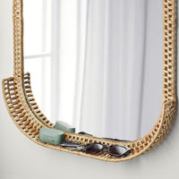 SOMMARBO - Mirror, rattan, 53x76 cm - best price from Maltashopper.com 60516802
