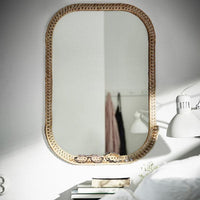 SOMMARBO - Mirror, rattan, 53x76 cm - best price from Maltashopper.com 60516802