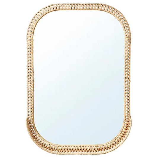 SOMMARBO - Mirror, rattan, 53x76 cm - best price from Maltashopper.com 60516802