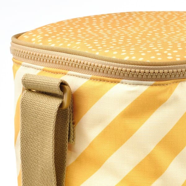 SOMMARFLOX - Cooling bag, striped/bright yellow