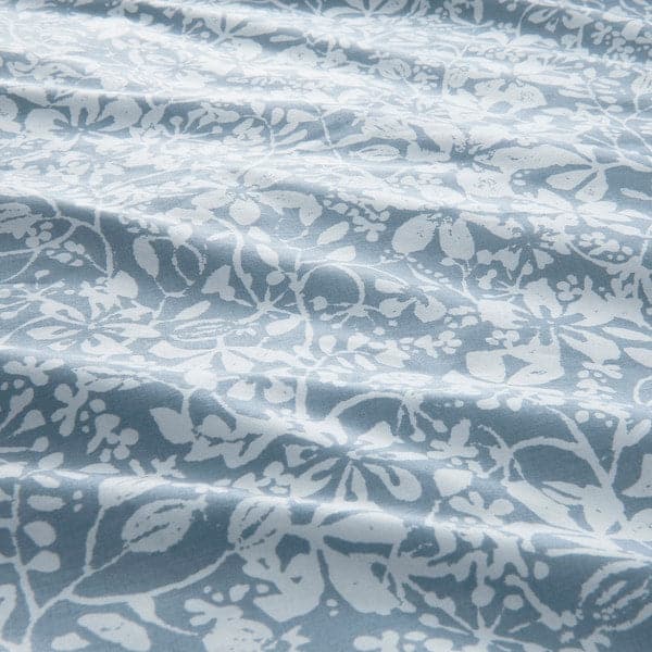 SOMMARSLÖJA - Duvet cover and 2 pillowcases, blue/floral pattern, 240x220/50x80 cm - best price from Maltashopper.com 90529756
