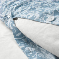 SOMMARSLÖJA - Duvet cover and 2 pillowcases, blue/floral pattern, 240x220/50x80 cm - best price from Maltashopper.com 90529756