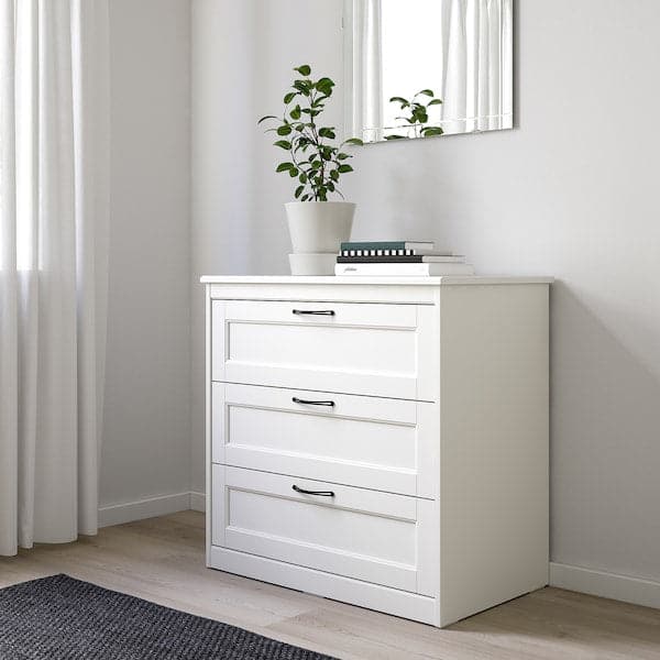 SONGESAND - Chest of 3 drawers, white