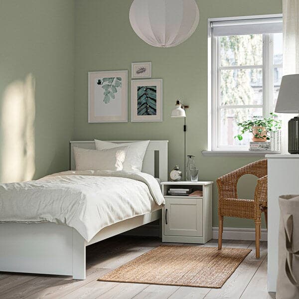 Ikea SONGESAND Bed frame, white/Lindbåden, 90x200 cm