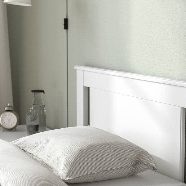 SONGESAND Bed frame, white/Lindbåden, 90x200 cm - best price from Maltashopper.com 59495037
