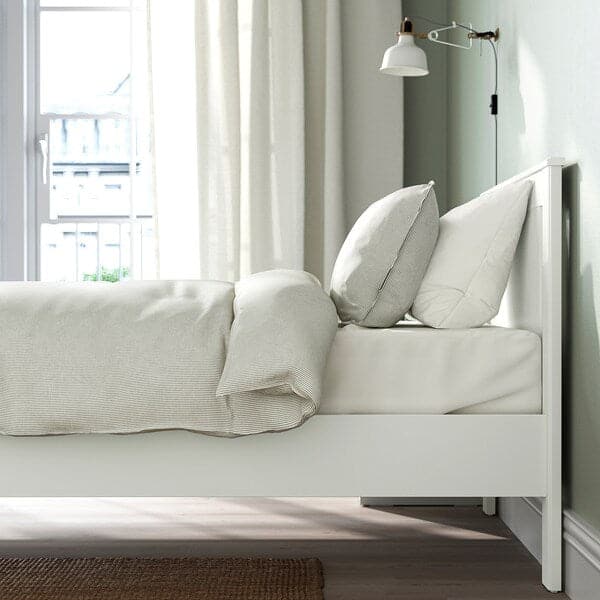 SONGESAND Bed frame, white/Lindbåden, 90x200 cm - best price from Maltashopper.com 59495037