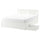 SONGESAND Bed structure with 2 containers - white/Lönset 140x200 cm