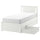 SONGESAND Bed structure with 2 containers - white/Luröy 90x200 cm , 90x200 cm