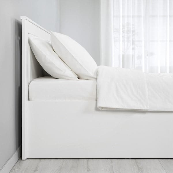 Ikea SONGESAND Bed structure with container - white 140x200 cm , 140x200 cm