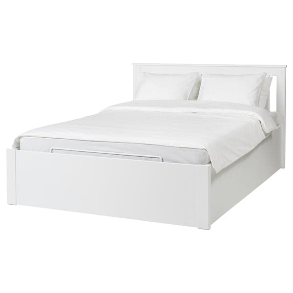 Ikea SONGESAND Bed structure with container - white 160x200 cm , 160x200 cm