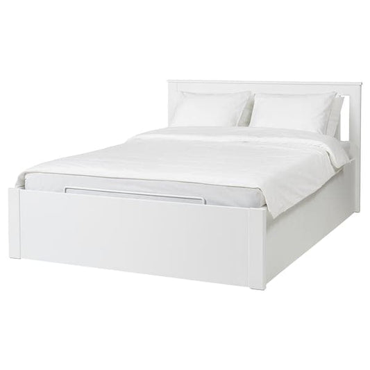 Ikea SONGESAND Bed structure with container - white 140x200 cm , 140x200 cm