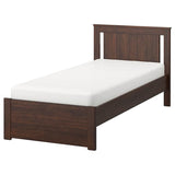 SONGESAND bed frame, brown/Lindbåden, 90x200 cm