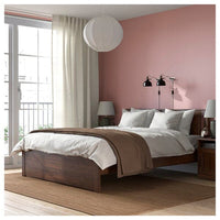 SONGESAND Bed frame, brown/Lindbåden, 140x200 cm - best price from Maltashopper.com 69495051