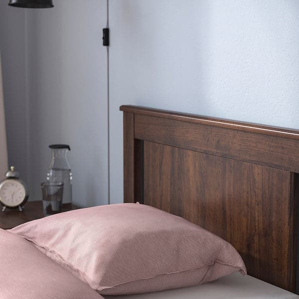 SONGESAND Bed frame, brown/Lindbåden, 90x200 cm - best price from Maltashopper.com 79495036