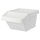 SORTERA - SORTERA Waste sorting bin with lid, white, 37 l