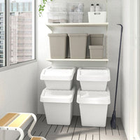 SORTERA - Waste sorting bin with lid, white, 60 l - best price from Maltashopper.com 70255899