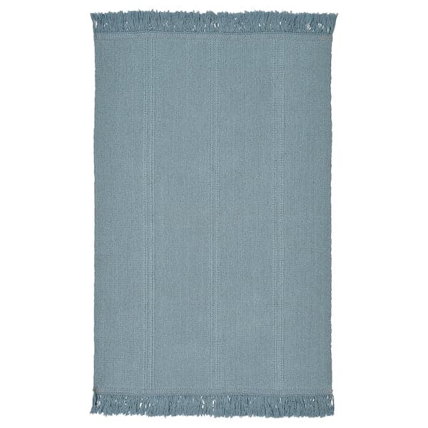 SORTSÖ - Rug, flatwoven, light blue, 55x85 cm