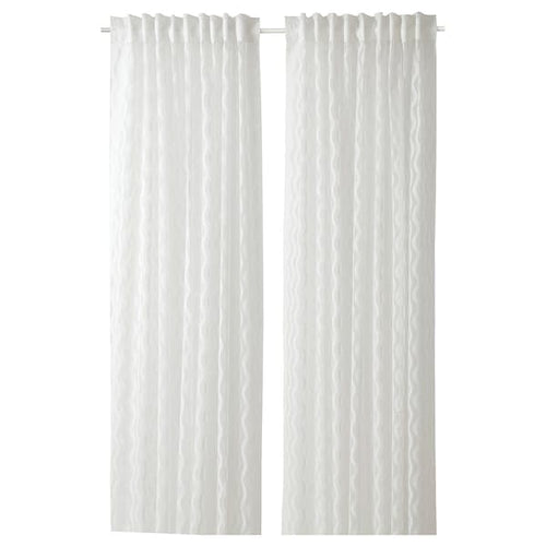 SOTSTÄVMAL - Thin curtain, 2 sheets, white, 145x300 cm