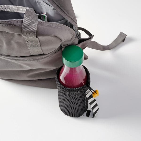 Ikea SPARTANSK - Water bottle, clear glass/green, 0.5 l