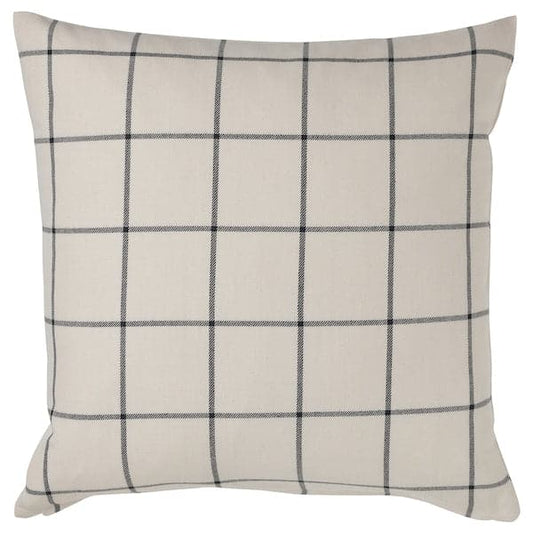 Ikea SPIKKLUBBA - Cushion cover, off-white/black, 50x50 cm