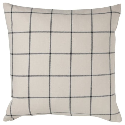 SPIKKLUBBA - Cushion cover, off-white/black, 50x50 cm