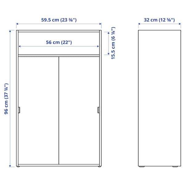 Ikea SPIKSMED - Cabinet, light grey, 60x96 cm