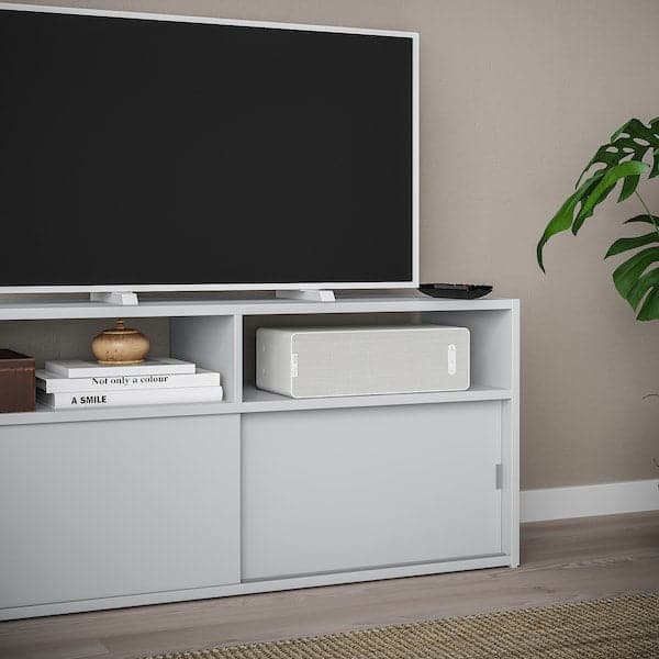 SPIKSMED - TV bench, light grey, 97x32 cm - best price from Maltashopper.com 90520869