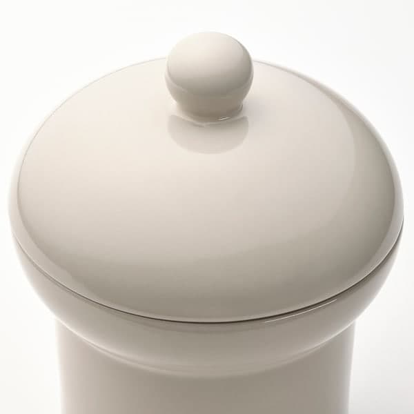 SPINNARHAJ - Container with lid, off-white, 13 cm - best price from Maltashopper.com 60541849