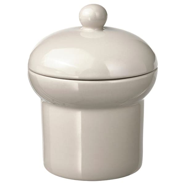 SPINNARHAJ - Container with lid, off-white, 13 cm - best price from Maltashopper.com 60541849