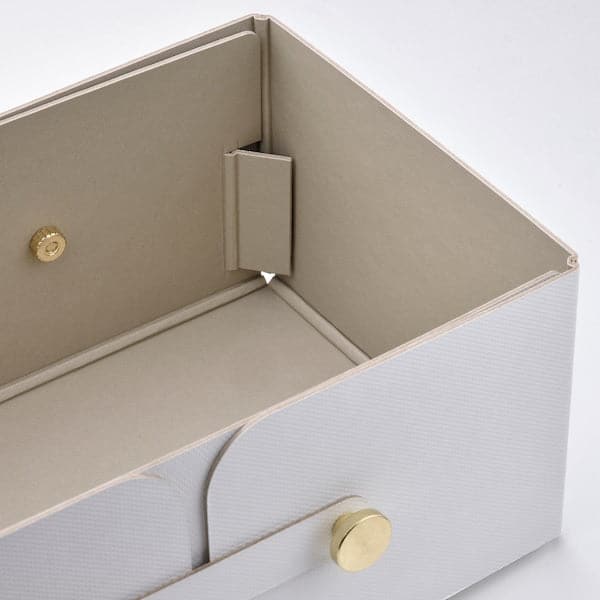 Ikea SPINNROCK - Box with compartments, white, 25x16x10 cm